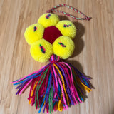 Flor Pom Pom Keychain