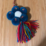 Flor Pom Pom Keychain