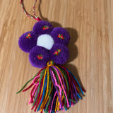 Flor Pom Pom Keychain
