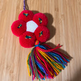 Flor Pom Pom Keychain
