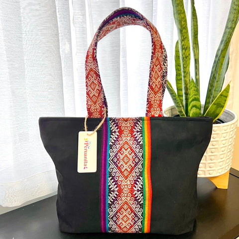 Suede & Peruvian Manta Tote