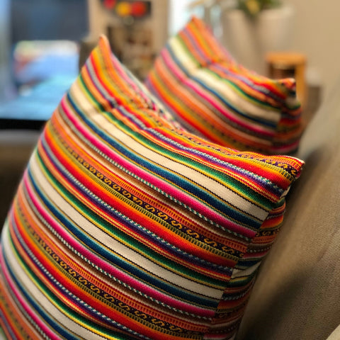 Peruvian Manta Throw Pillow